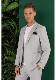 Resim Efor C 643 Slim Fit Gri Spor Ceket Gri 