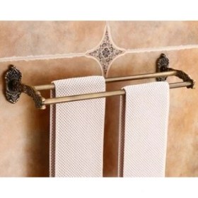 Resim Sanlindou Banyo Donanım Seti Alüminyum Katlanabilir Havlu Askısı Köşe Raf Kağıt Tutucu Tuvalet Fırçası Tutucu Tırnak Punched Antik Oyma | Banyo Donanım Setleri 
