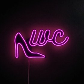 Resim Wc Kadın Neon Led 3d Baskı Pembe 