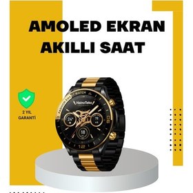 Resim 3 Bileklikli Amoled Akıllı Saat Bluetooth Çağrı Ve Sağlık Takipli 