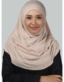 Resim Altobeh Hazır Türban Büzgülü Pileli Pratik Eşarp Tesettür Hijab - Namaz Örtüsü - Bej 
