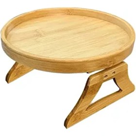 Resim Koltuk Kenarı Sehpası Yan Kolçak Sehpası Servis Tepsisi 