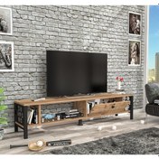 Resim Wood'n Love Defne 140 Cm Tv Ünitesi - Atlantik Çam / Siyah 