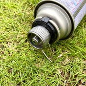 Resim Standlı Butan Adaptörü - Lindal Vana Giri, Konik Çıkışa, Dayanıklı Metal Yapı, Gaz Şişesi Tipi Dönüşüm Nozulu Güvenli Montaj Braketi, Soğutucu İşleme, Güçlendirilmiş Metal İnşaat 