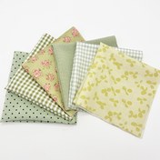 Resim 6 Adet Yeşil DIY Kumaş Paketi, El Dikiş Projeleri İçin Uygun, Tüm Kumaşlar, DIY El İşleri ve El İşi İçin Uygun 