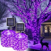 Resim 1 adet Güneş enerjili ışık dizisi, dış mekan dekoratif peri ışığı, IP65 dış mekana uygun, modern tarz, bahçeler, çitler, Noel ağaçları, Halloween partileri, evler için uygun 8 modlu, güneş enerjili LED ışık kaynağı, tatil temalı süsleme 