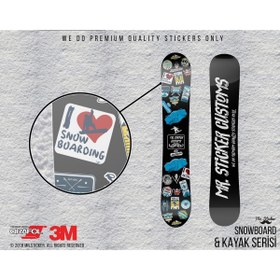 Resim Bay Etiket Hbg45 I Love Snowboard Etiketi 