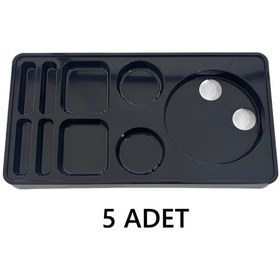 Resim 5 Adet Sunum İkram Tepsisi Otel Servis Karşılama 9 Bölmeli Plast 