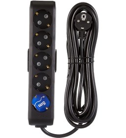 Resim Multi-let 5li Topraklı Kablolu Ç.k 5mt Siyah Priz 1 