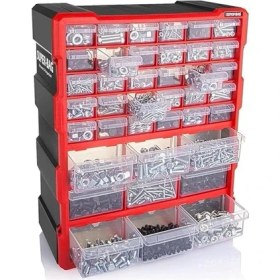 Resim Lidyahan Store Bag Mono Blok Çekmece Seti 39'lu Büyük Boy Hobby Organizer Seti Vida Dübel Kutusu Takı Kutusu ASR6001 