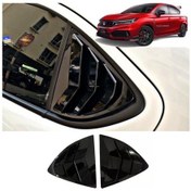 Resim Honda City Uyumlu Kelebek Cam Kaplama Vizörü Piano Black 2021- 