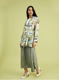 Resim LC Waikiki LCW Modest Şal Yaka Desenli Oversize Kadın Kimono 