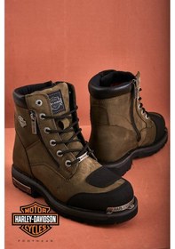 Resim Harley Davidson Olive Hakiki Deri Kadın Bot & Bootie Hd1777060003 001 