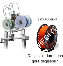 Resim Bambu Lab Ams Lite ile Beraber Gelir, 4 Renge Kadar Baskı Imkanı A1 Combo 3D Yazıcı+1 Kg. Flament Hediye 