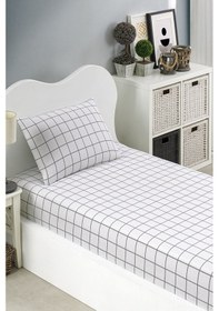 Resim Pes Lastikli Çarşaf Seti Tek Kişilik Artus Gri Gri 