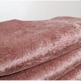 Resim İpek Kadife Damarlı Desen Süngerli Koltuk Çekyat Örtüsü Pudra 