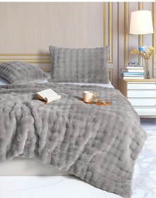 Resim Merinos Dıamond 3 Parça Bubble Comforter Yorgan Seti 220x240 Gri Grı Gri 