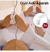 Resim Mithra Life MIT1221 Elbise Askısı Bağlantı Kancası Aparatı Düzenleyici Organizer - 5 Adet 