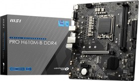 Resim Pro H610M-B DDR4 Soket 1700 Ddr4 3200(OC) Pcı-E Gen 4 ,M.2 Usb3.2 1x 1G Lan Matx MSI