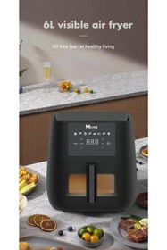 Resim Mİ LİNE 6 lt Airfryer Dijital Dokunmatik Ekran Fritöz Mİ LİNE - Siyah