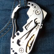 Resim Çok Fonksiyonlu Paslanmaz Çelik Anahtarlık, Entegre Matkap, Şarap Açar ve Daha Fazlası - Dış Mekan Kampı ve Günlük Kullanım için Mükemmel, Kamp Aksesuarları 