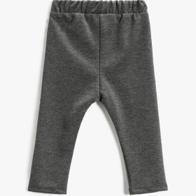 Resim Kız Bebek Basic Düğme Detaylı Tayt Beli Lastikli 