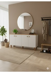 Resim Bohem Konsol,ayakkabılık,ayakkabı Dolabı Beyaz 