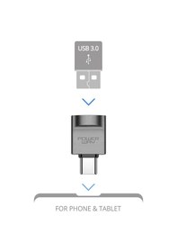 Resim Powerway Type-C to Usb 3.0 OTG Çevirici Dönüştürücü Adaptör 