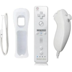 Resim Nintendo Wii 2in1 Motion Plus Remote Kontroller + Nunchuk Kontroller Set 