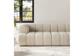 Resim S Home Design Concept Cozy Pofidik Modüler Kanepe L Köşe Koltuk Takımı, Teddy Cappuccino, Sol Köşe , 290X165 cm 