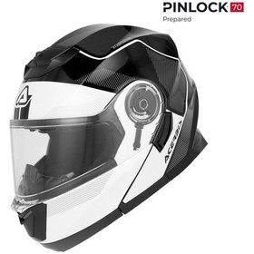 Resim Acerbis Serel 22-06 Kask Siyah Beyaz Siyah - Beyaz 