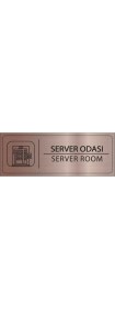Resim Mayeka Server Odası Isimlik Bronz Metal Kapı Isimliği Levhası Yönlendirme Tabelası 