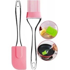 Resim Favori Mutfak Silikon Yumurta Fırçası ve Spatula 2'li Set 