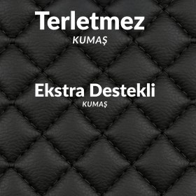 Resim Kia Magentis 2000–2006 Uyumlu 3 Parça Kapitone Oturak Araba Koltuk Kumaş Siyah - Kaymaz | Trobus 