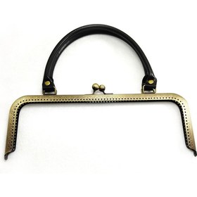 Resim Hobizubi Metal Çanta Sapı 32 cm Deri Saplı Antik Yeşil 