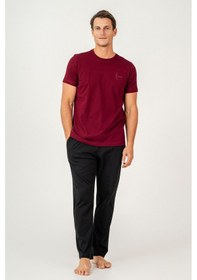 Resim Arnetta Erkek Bordo Pijama Takımı Ar3696-s-v2 Bordo 