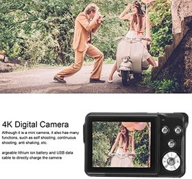 Resim ASHATA 2,7 İnç 4K 56MP Küçük Dijital Kamera, Titreşim Önleyici 20x Zoom Çocuk Mini Dijital Fotoğraf Makinesi, Şarj Edilebilir Öğrenciler Kompakt Cep Kamerası, Gençler Için Otomatik 