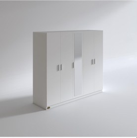 Resim Kenzlife gardırop 5 kapaklı kapılı 200 lilyum byz aynalı gardolap dolap 