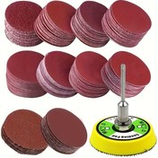 Resim 50/103 adet 2 inç 50mm Zımpara Diskleri Ped 60-2000 Tane Zımpara Parlatma Ped Kiti Döner Alet Zımparaları Seti Aksesuarları 