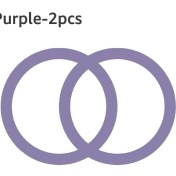 Resim GongtuShop Mor Tarzı Magsafe Için 2 Paket Manyetik Plaka Yüzük Evrensel Metal Etiket Desteği Mıknatıs Araba Tutucu Için Kablosuz Şarj Metal Plaka Levha (Yurt Dışından) 