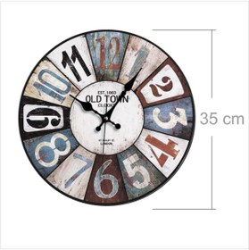 Resim M3DECORİUM Büyük 35 cm Yuvarlak Dart Hedef Tahtası Desenli Sessiz Saniye Bombe Camlı Ev Ofis Okul Duvar Saati 