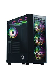 Resim Gamepower Savagis 550W 80+ Bronze ATX 4*ARGB Fan Temperli Cam Hub Siyah Gaming Kasa 