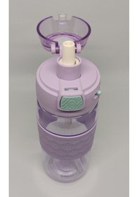 Resim Shotay St-7202 600ml Tritan Mor Şeffaf Matara Taşıma Aparatlı Mor 