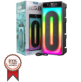 Resim Torima GTS-1771 Taşınabilir Rgb Ledli Bluetooth Hoparlör Usb-Tf Siyah 