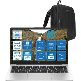 Resim HP 240 G10 Intel Core I5 1340P 64GB 512GB SSD 14" Windows 11 Home G108A555EAH22+ZETTAÇANTA 
