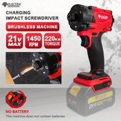 Resim Elektrik Tanrıçası 18V Kablosuz Darbeli Matkap/Somun, Brushesiz Lityum Pil, Ev DIY Ağaç İşleme için Çok Fonksiyonlu Güç Aracı, 18V Makita Pilini Uygun (Pil Dahil Değil) 