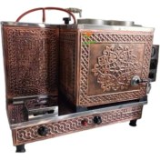 Resim Safir Çay Kazanları 2 Demlikli Bakır Çay Ocağı 2 Gözlü Bakır Çay Kazanı Sadece Elektrikli Bakır Çay Semaveri Ets Sistemli 