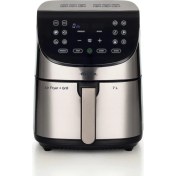 Resim Inox Airfryer 7l, 12 Program, Geniş Sepet, Kurutma, Dayanıklı Metal Tasarım 