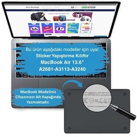 Resim Apple Uyumlu MacBook Air 13.6 İnç Kılıf M2 M3 M4 M5 Yapıştırma Laptop Kaplama A3449 A3240 Siyah 