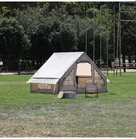 Resim SHUFA Otomatik Şişme Çadır 4 Mevsim 6 m2 Bej Renk (şeffaf pencere yok) 